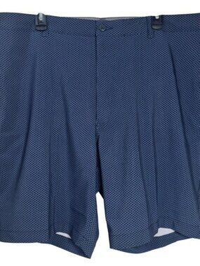 Ben Hogan Performance Mens Golf Shorts 44 Navy Blue Geometric Stretch Preppy NWT